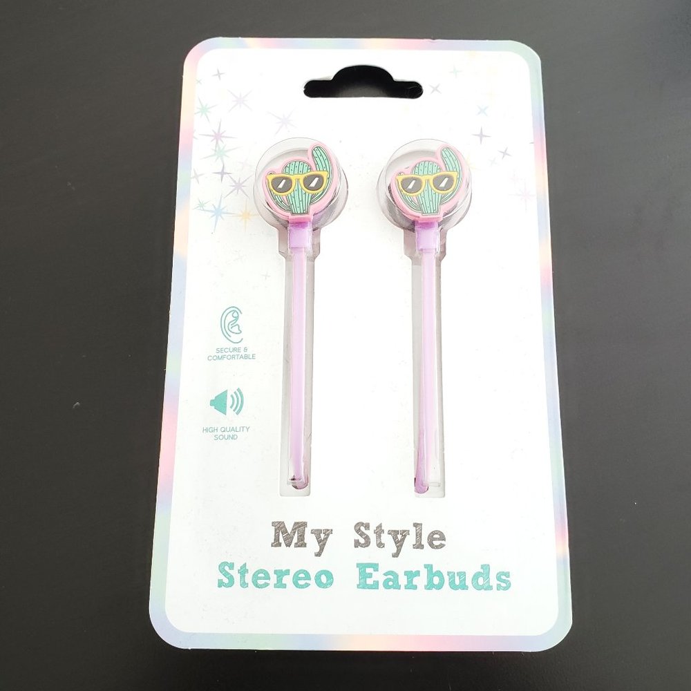 My Style Stereo Earbuds - Cool Cactus